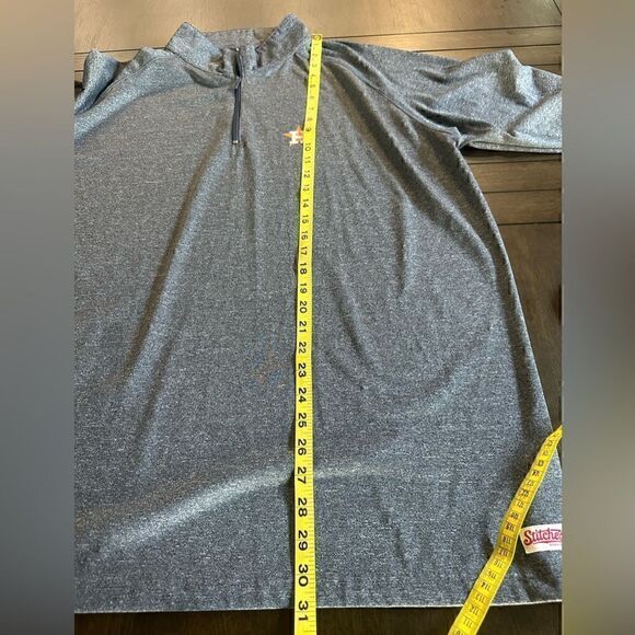 Stitches Houston Astros Men’s XL Gray Half ZIP Pullover - Picture 4 of 7